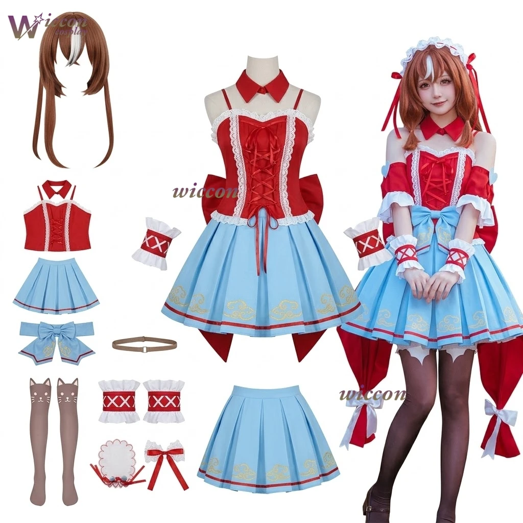 Game Still in Love Cos Uma Musume:Game Umamusume Wig Tail Red Kawaii Lolita Dress Woman Sexy Lovely Hallowmas Suit