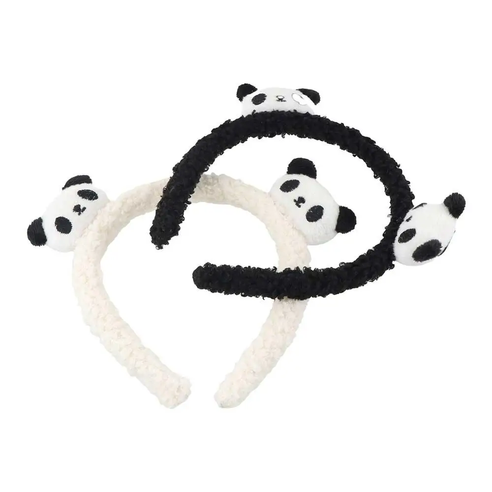 Hair Rope Elastic Ponytail Holder Hairpin Plush Animal Doll Brooch Panda Headband Women Hair Accessories Chinese Style Headwear