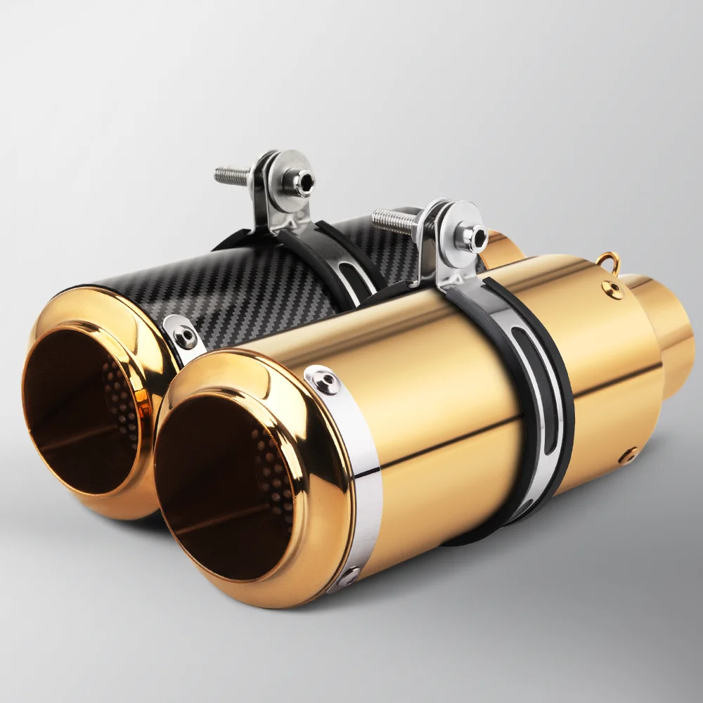 Motorcycle Exhaust Pipe 51mm Universal Caliber Golden Refit High Quality Lossless Installation Muffler Link Pipe