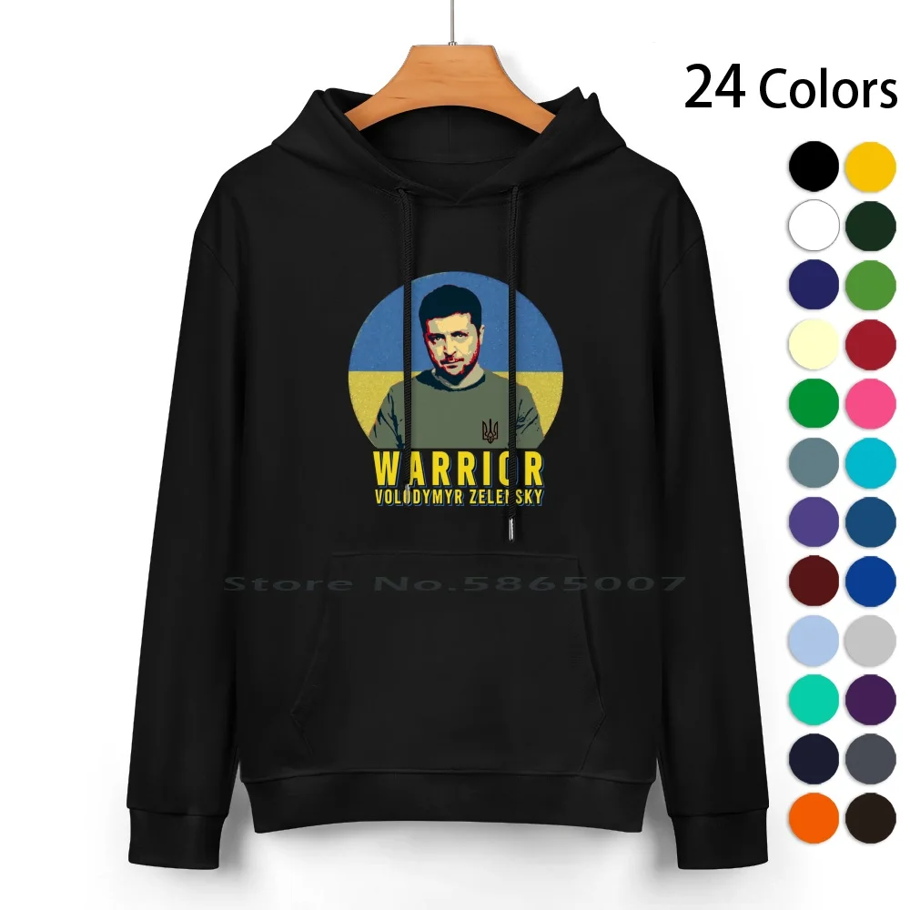 

Zelenski | Volodymyr Zelensky | Ukrainian Flag Retro Pure Cotton Hoodie Sweater 24 Colors Zelenski Zelenskiy Zelenski President