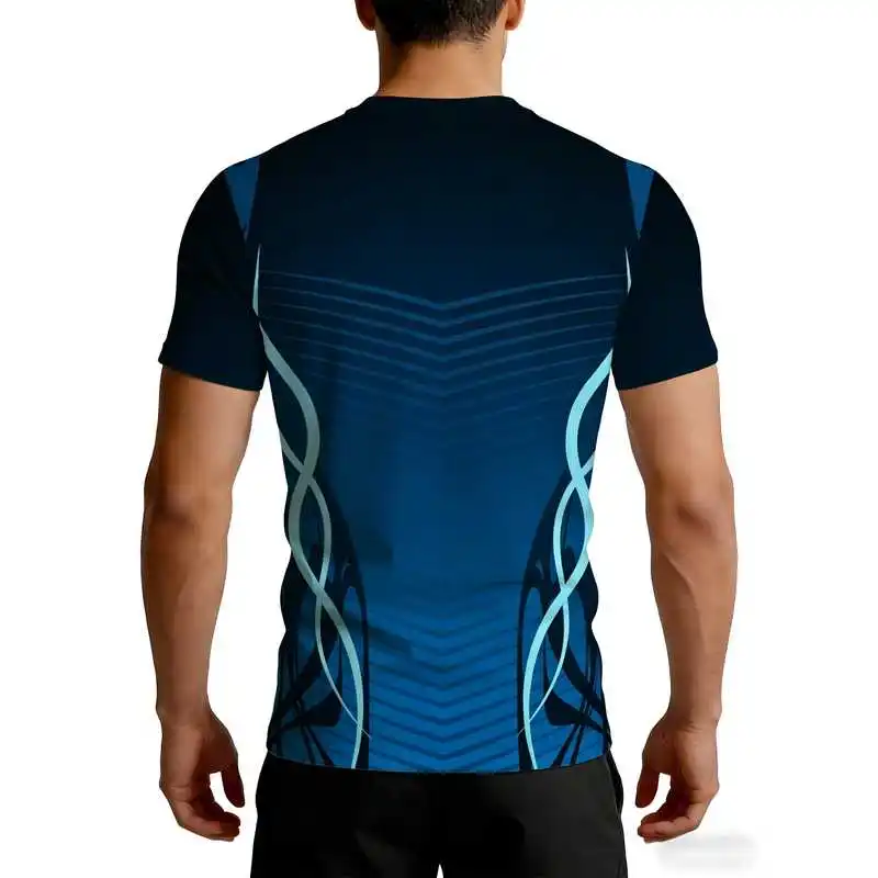Men's quick-dry fitness short-sleeve shirt. High-elasticity, tight-fitting sports top for training, breathable and sporty.