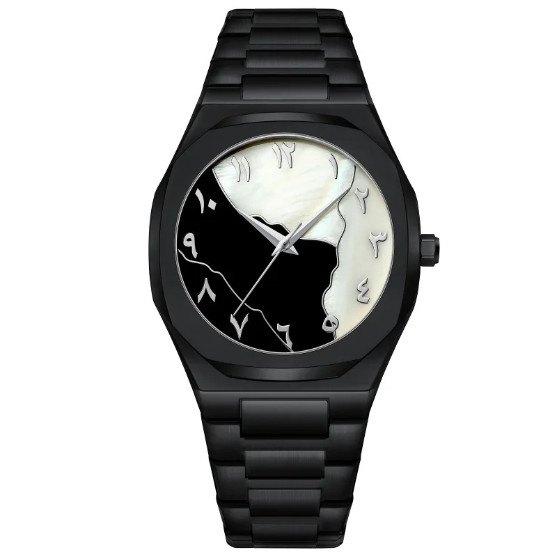 

Мужские часы с арабскими цифрами, оптовая продажа, мужские модные мужские часы с черным корпусом