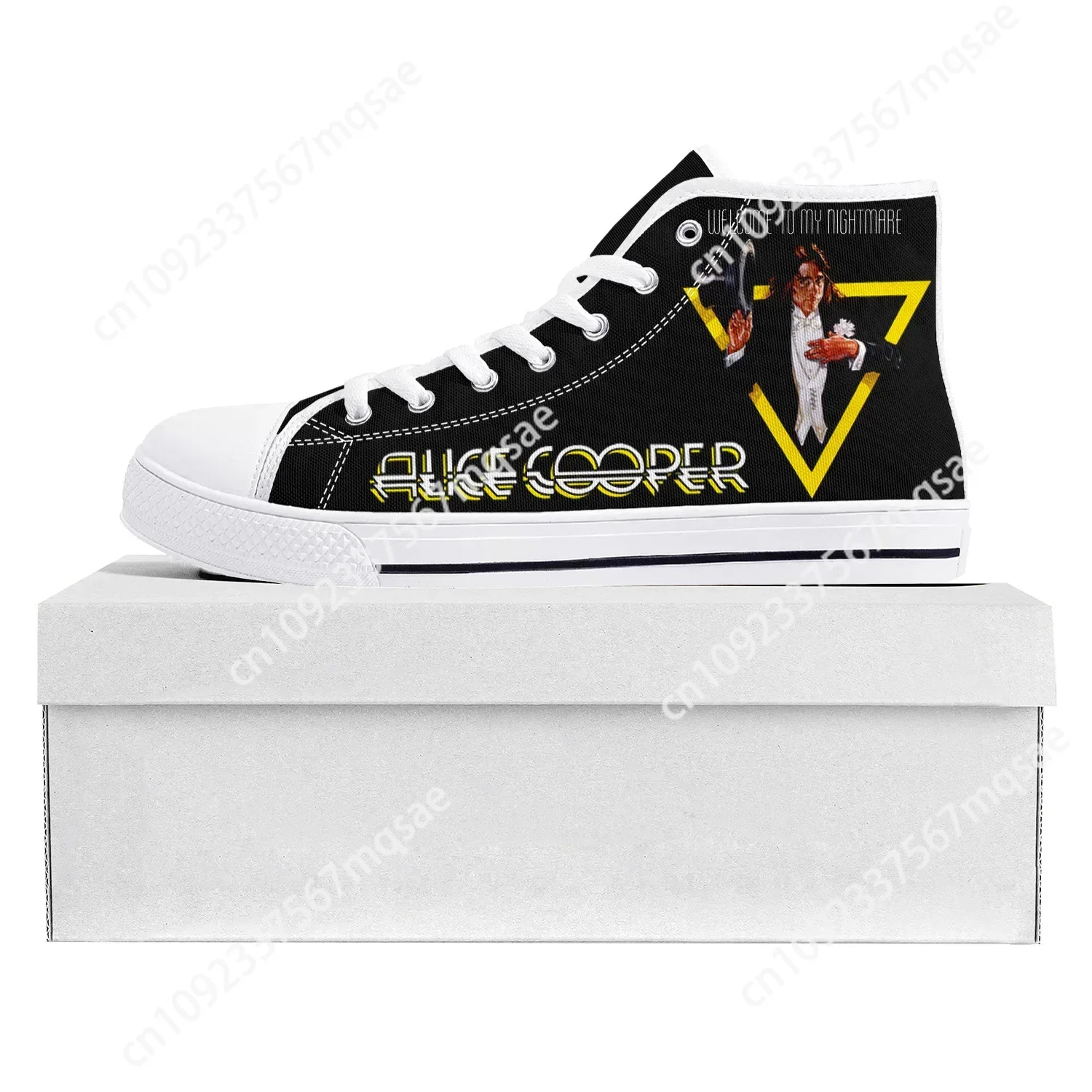 

Alice Cooper Rock Singer Pop High Top High Quality Sneakers Mens Womens Teenager Canvas Sneaker Casual Couple Shoes Custom Shoe