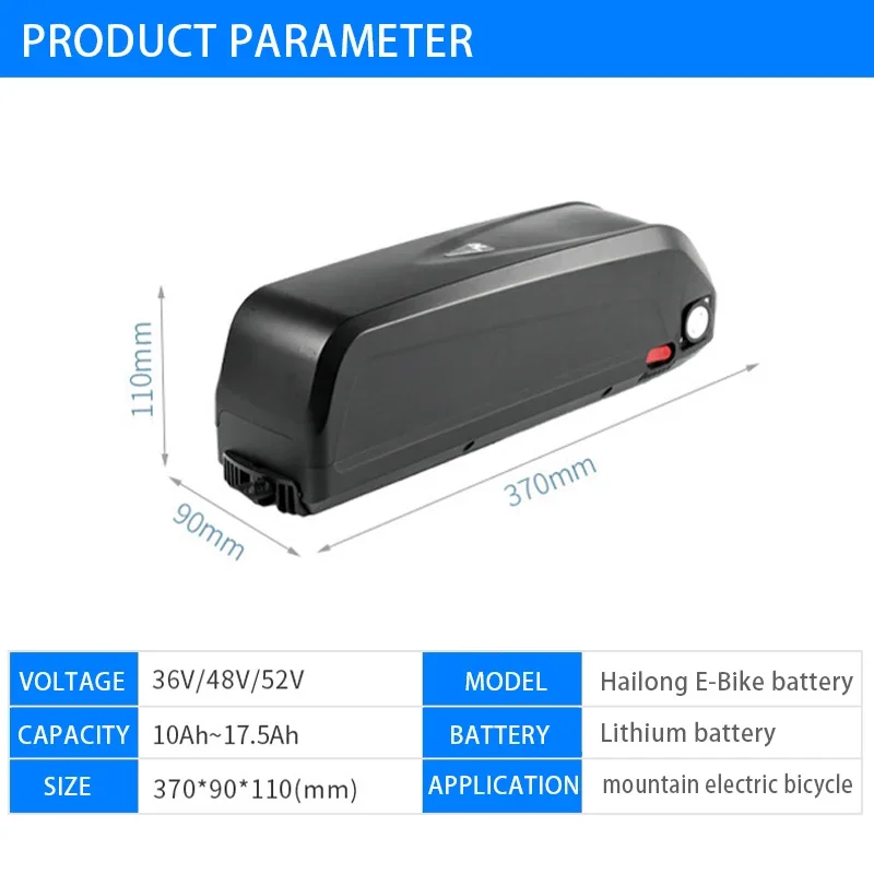 Új 24V/36V/48V/52V Magas légnyomású levegő kapacitású Lítium Üteg, számára hailong hegyi Elektromos Bicikli Kicserélés vel USB Üteg