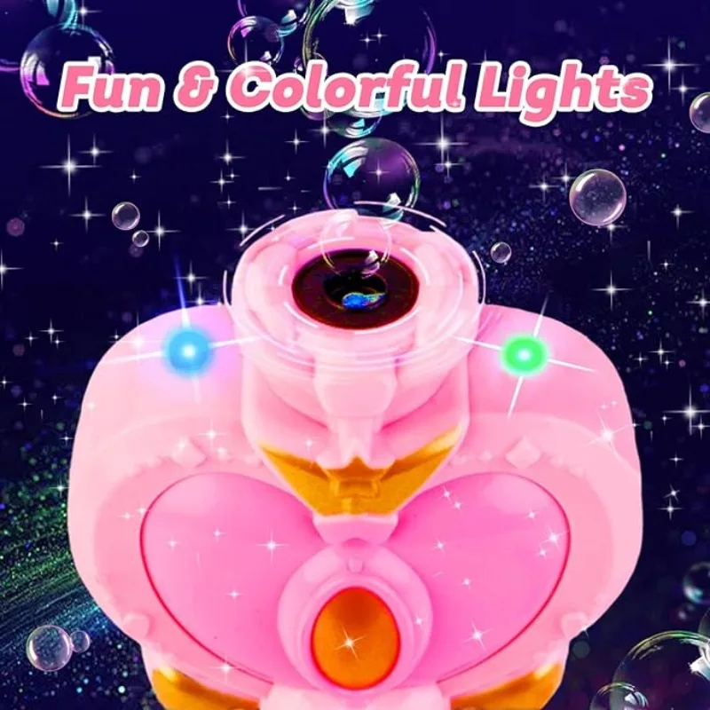 Toverstaf Bubble Machine Met Oplossing Voor Jongens En Meisjes Speelgoed Bubble Blower Met Prinses & Fee Stick Elektrische Bubble Machine