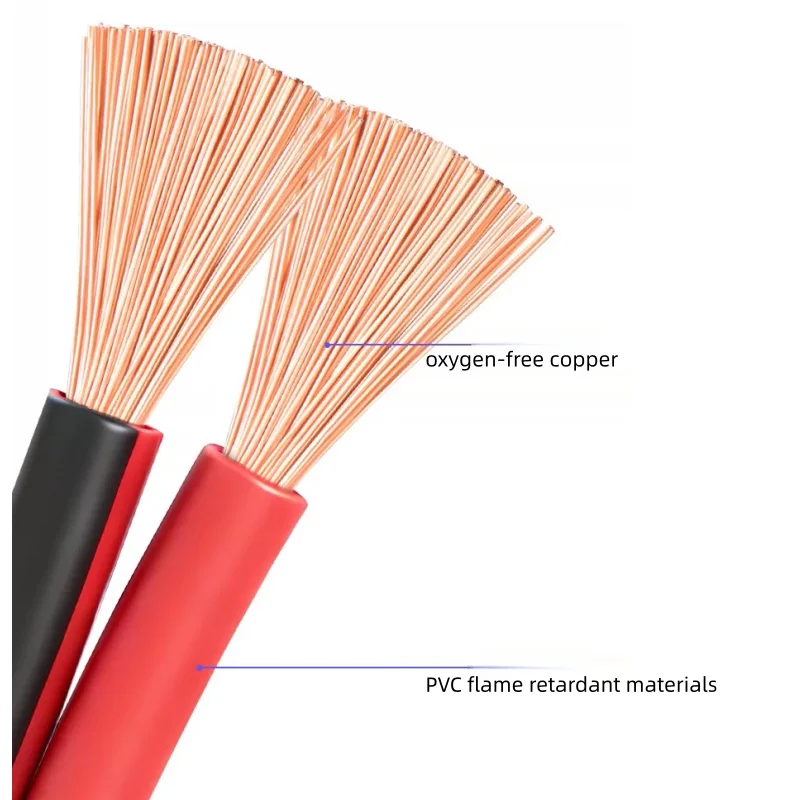 1M-20M RVB 2-Wire Electric Cable Strand 0.3/0.5/0.75/1/1.5/2.5mm2 Electric Cable Vehicle Line Car Cable Flat Twin Red/Black