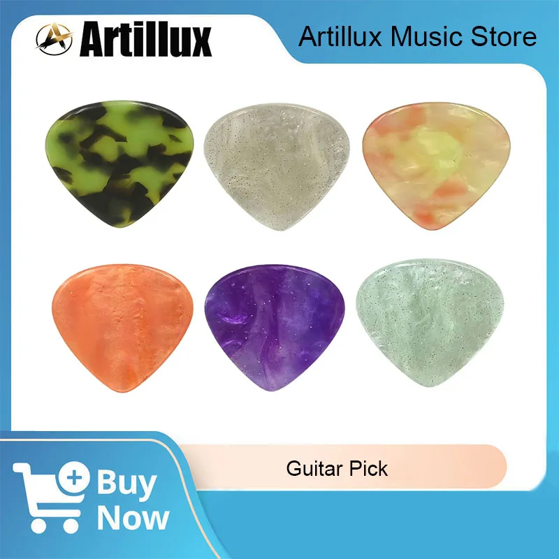 

Artillux Resin Guitar Pick Wear Resistant Enduring Personality Guitar Pick for Acoustic Electric Bass Ukulele Parts & Accessory