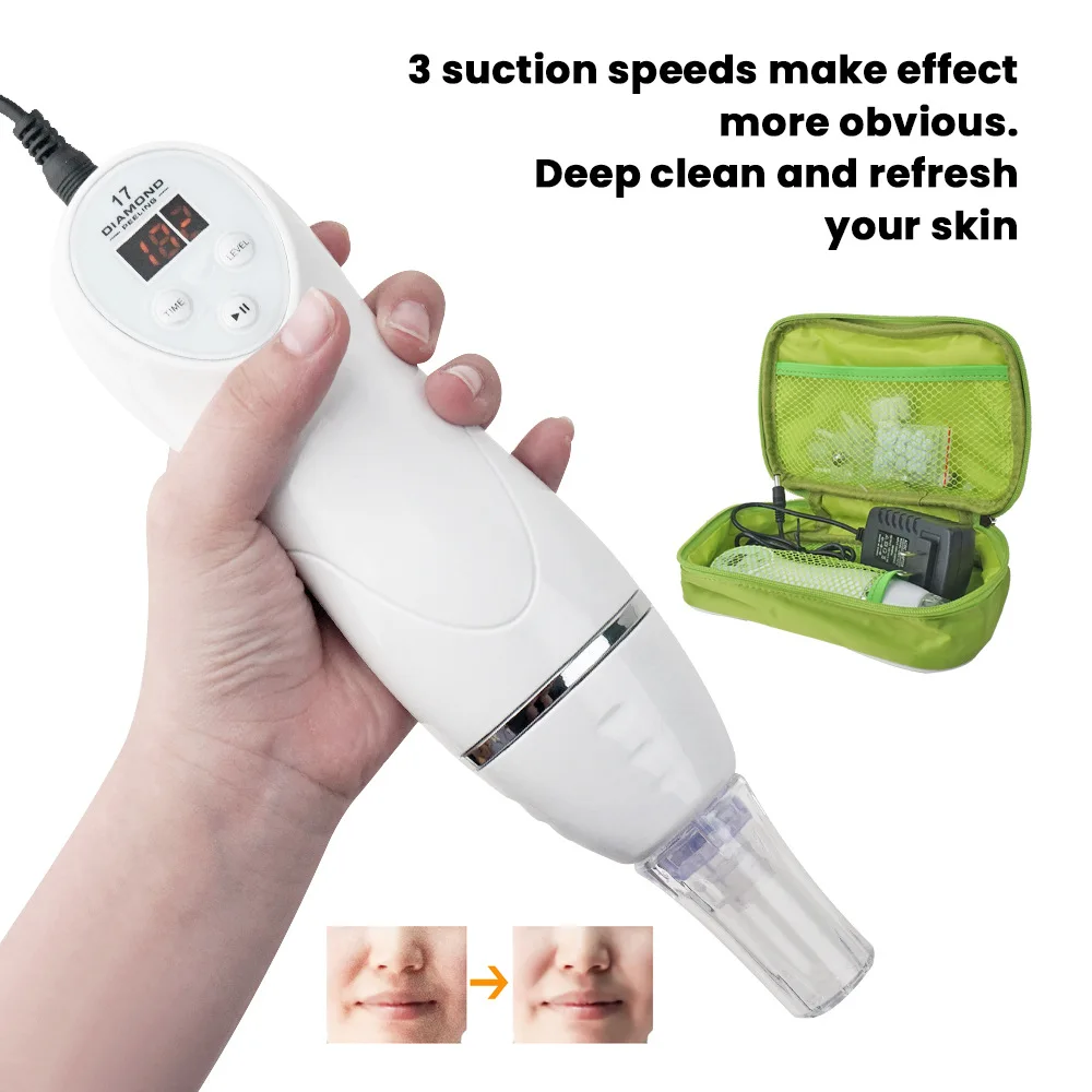 Multifunction diamond peeling blackhead suction beauty machine handset