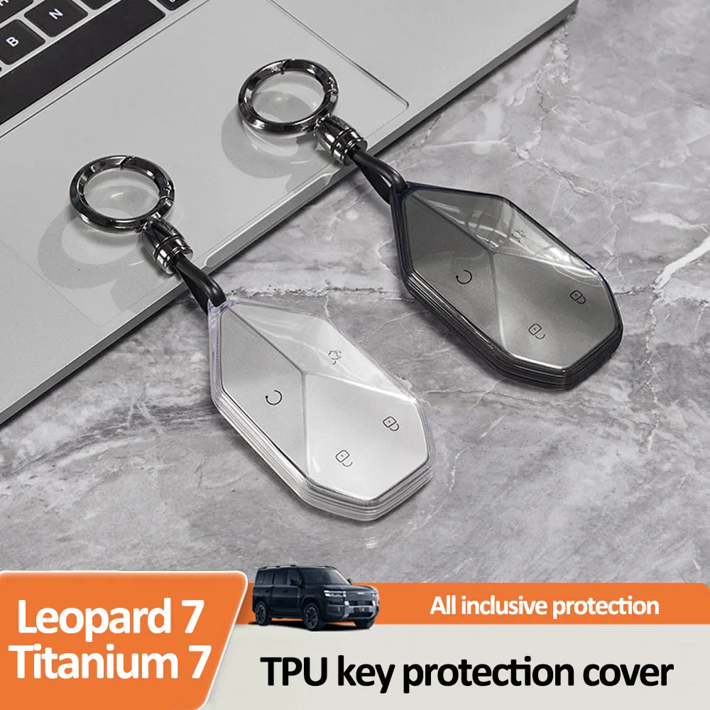 

TPU Key Protection Cover For BYD Leopard 7/Titanium 7/Super 7 Car Accessories Transparent Keybag Shockproof And Drop-resistant