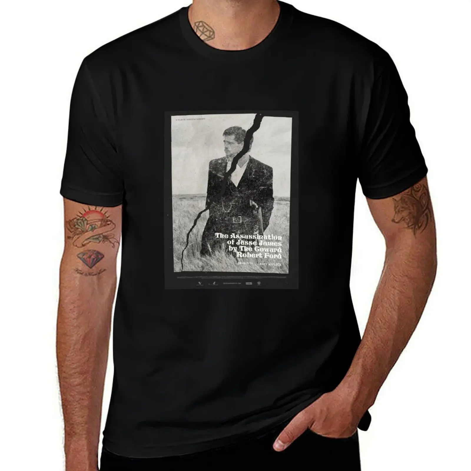 The Assassination of Jesse James by the Coward Robert Ford (2007) T-Shirt heavyweights man t shirt mens graphic t-shirts