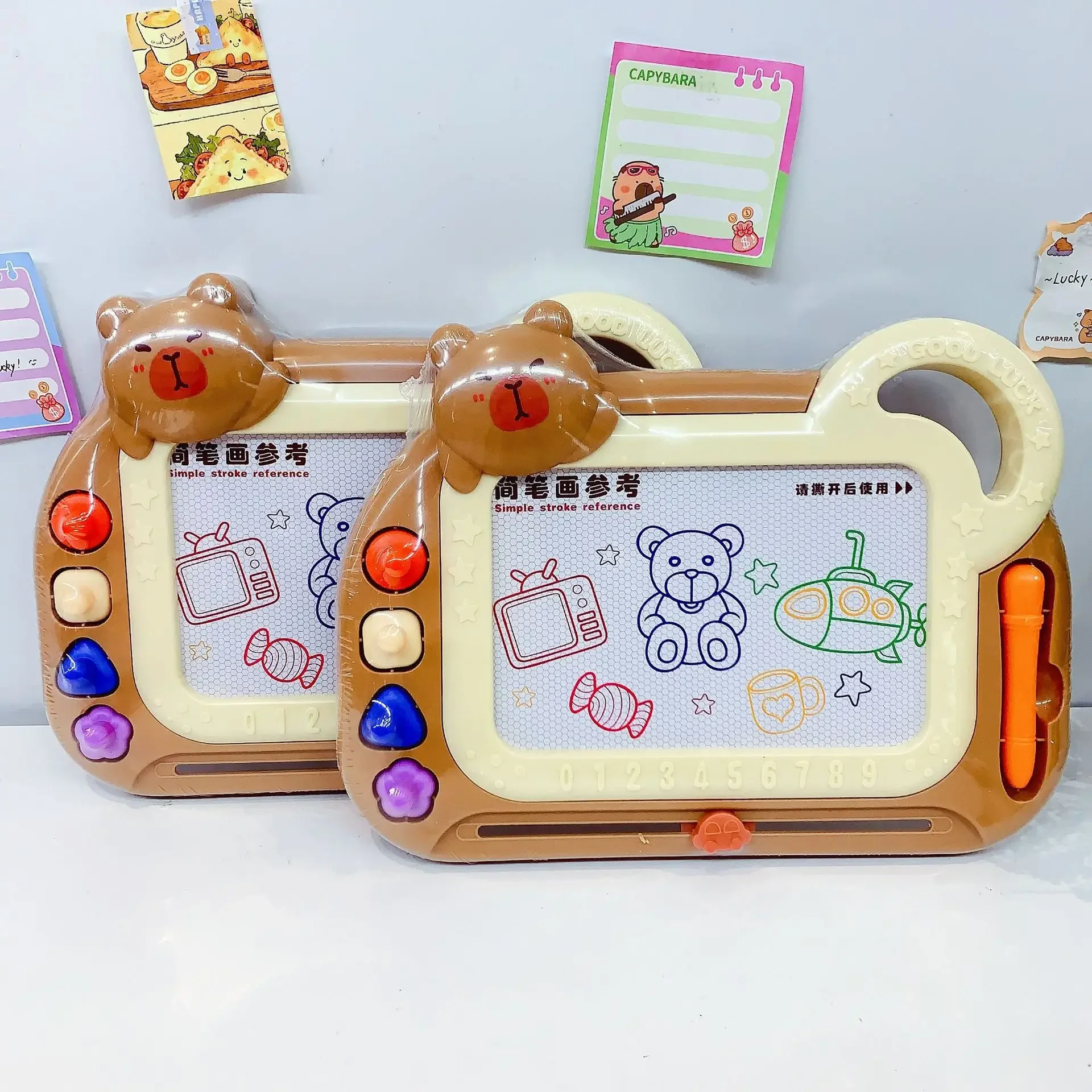Children Capybara Cartoon Interest Drawing Board Color Graffiti Board Art Educational Drawing Toys Erasable Doodle Board Gift