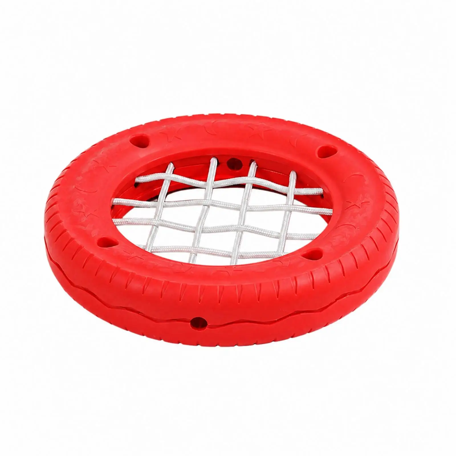 Tire Stepping Toy for Children Motor Skill Development with Woven Net Center for Garden and Playground Fun