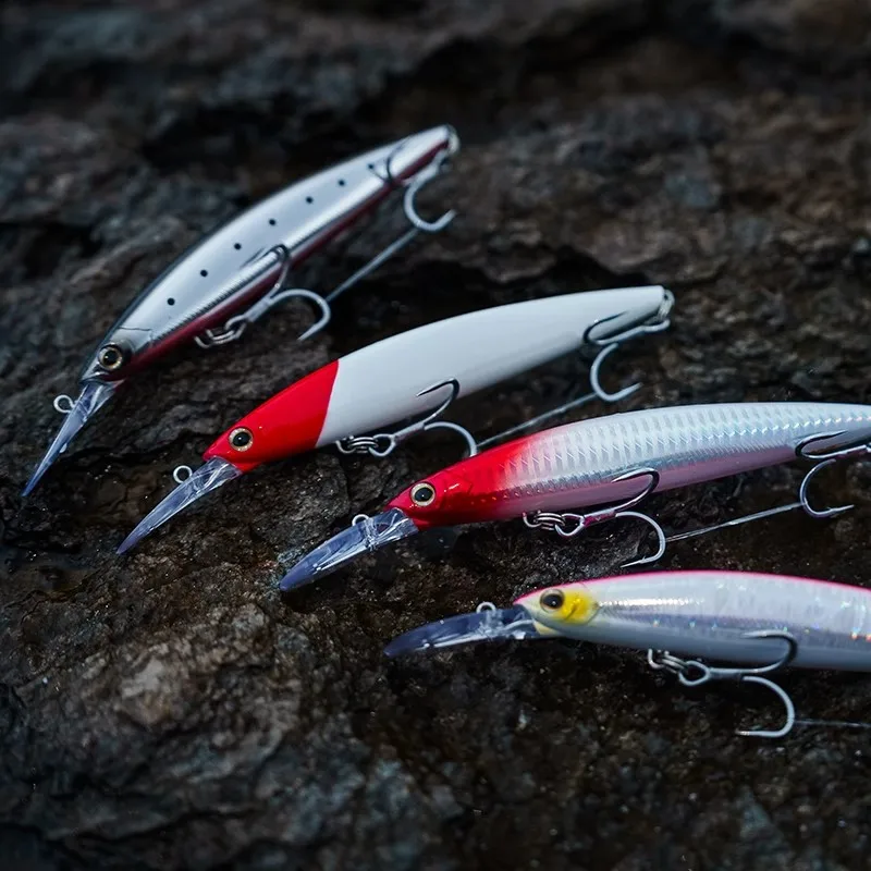 EWE 2025New Manhun الغوص العميق أسماك طويلة يلقي الصيد Lure140mm/31g الاصطناعي المتذبذب Topmouth الصيد البحري الطعم الثابت #5