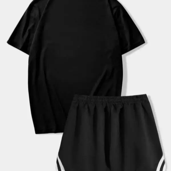 Nowe komplety odzieżowe NS Męska odzież sportowa codzienna Koszulka z krótkim rękawem Siedem Sve Długość spodni Jesienna sezonowa moda Wygodna Oddychająca