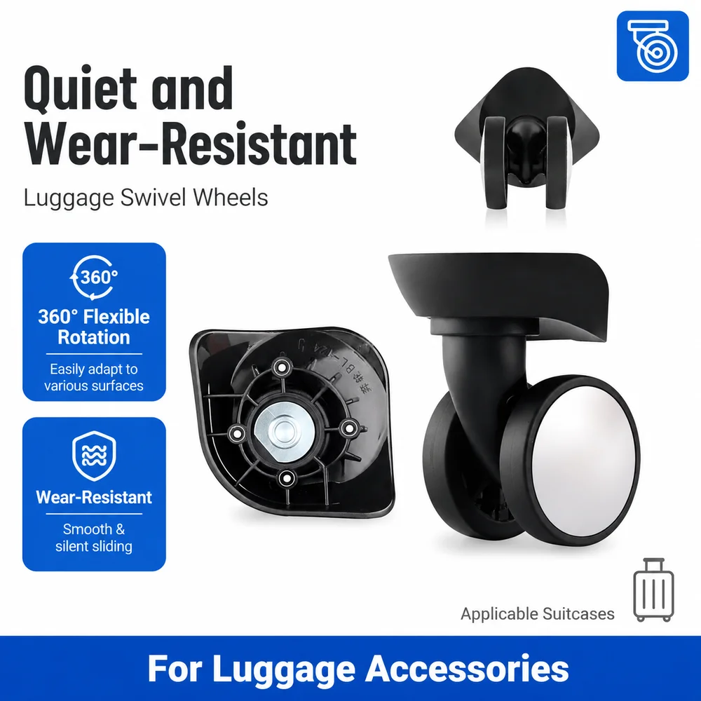 Universal Luggage Wheels For Samsonite BL-124 360° Swivel Caster Bracket Wear-Resistant Smooth Rolling Noise Reduction Replaceme