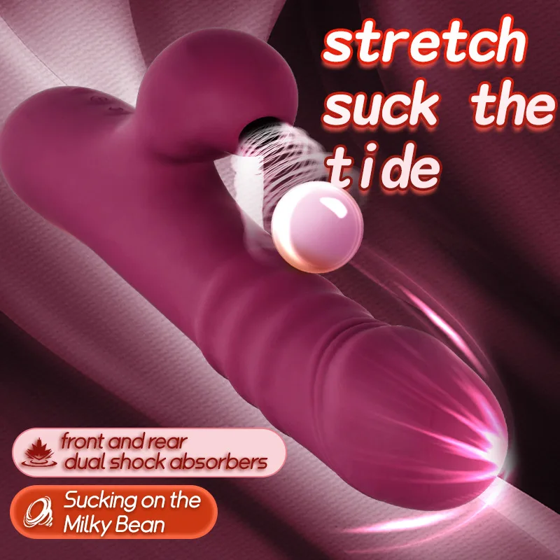 Vibrador de succión telescópico automático, segundos de succión calentados, masturbador femenino de moda, palo Av, Juguetes sexuales para adultos
