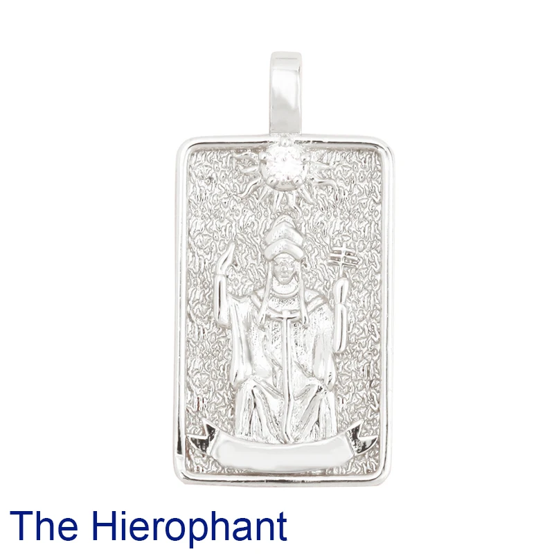 Tarot Karten Charm Anhänger, 2021 Neue 18K Reales Gold Überzogene DIY Schmuck Zubehör für Armbänder Halsketten Machen M06 – Detail 29