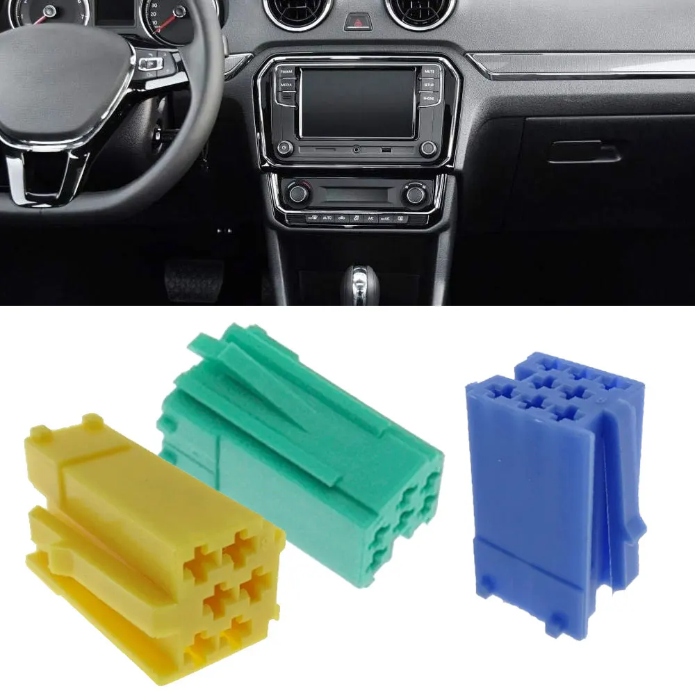 Car Bluetooth Audio Cable Parts Mini ISO Male Terminal Block Socket Connector Repair Kit Set MINI ISO Adapter Car Accessories