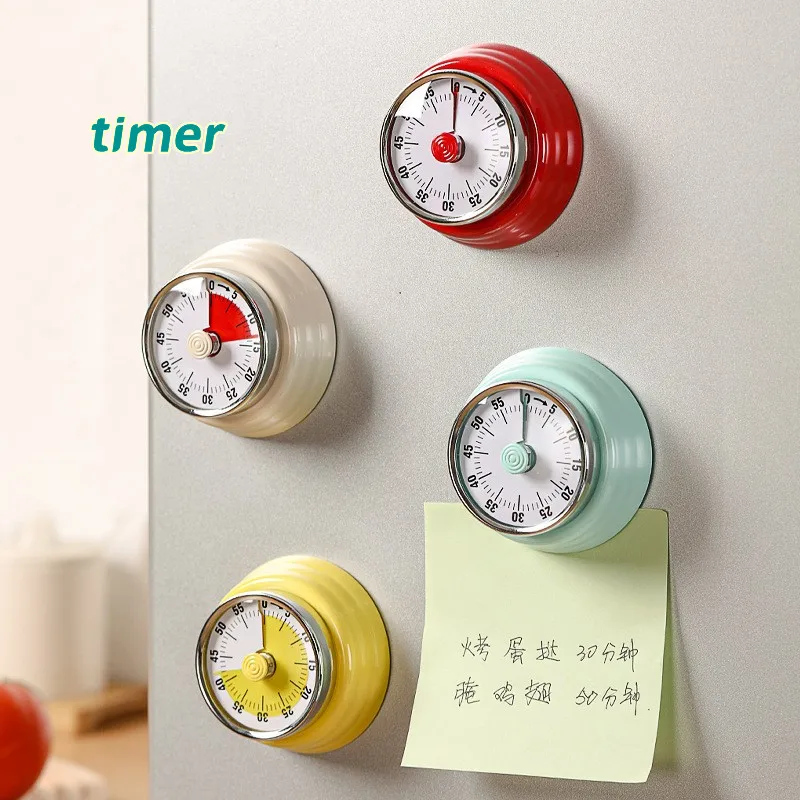 

Kitchen Timer Baking Alarm Clock Stainless Steel Countdown With Magnet Can Absorb Time Management Time Reminder Circular