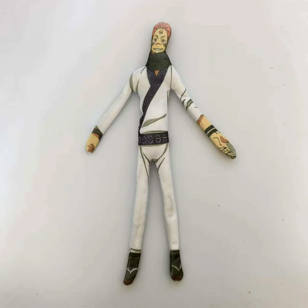 Anime Jujutsu Gojo Satoru Itadori Yuji Cosplay Keychain Plush Cotton Doll Slender Twistable Shape Room Abstract Decoration