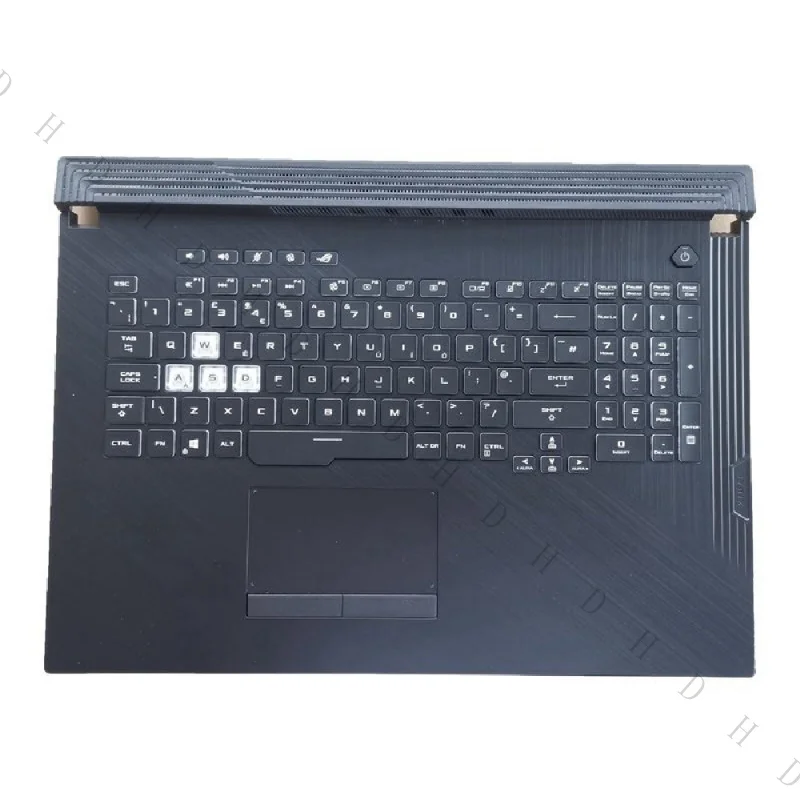 B+17.3'' New UK Palmrest 8PIN RGB Backlit Keyboard For Asus G731GT GL731GT P/N 90NR01T3-R37UK1 Laptop