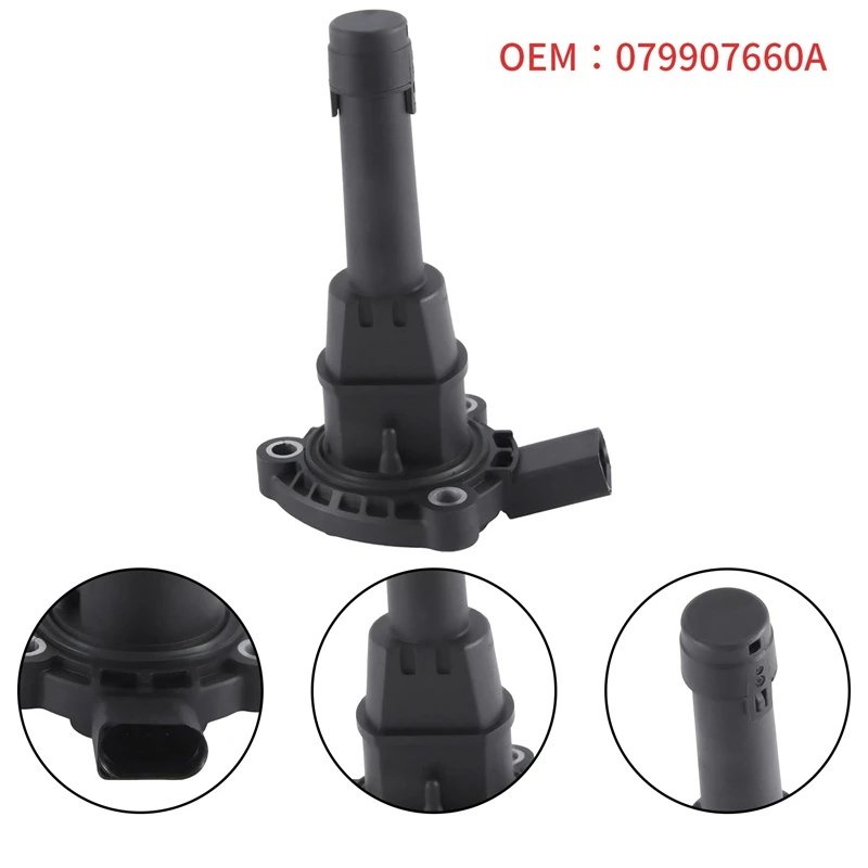 1 Piece 079907660A Car Turbo Engine Motor Oil Level Sensor Black ABS For  A6 S6 QUATTRO 2016-2018