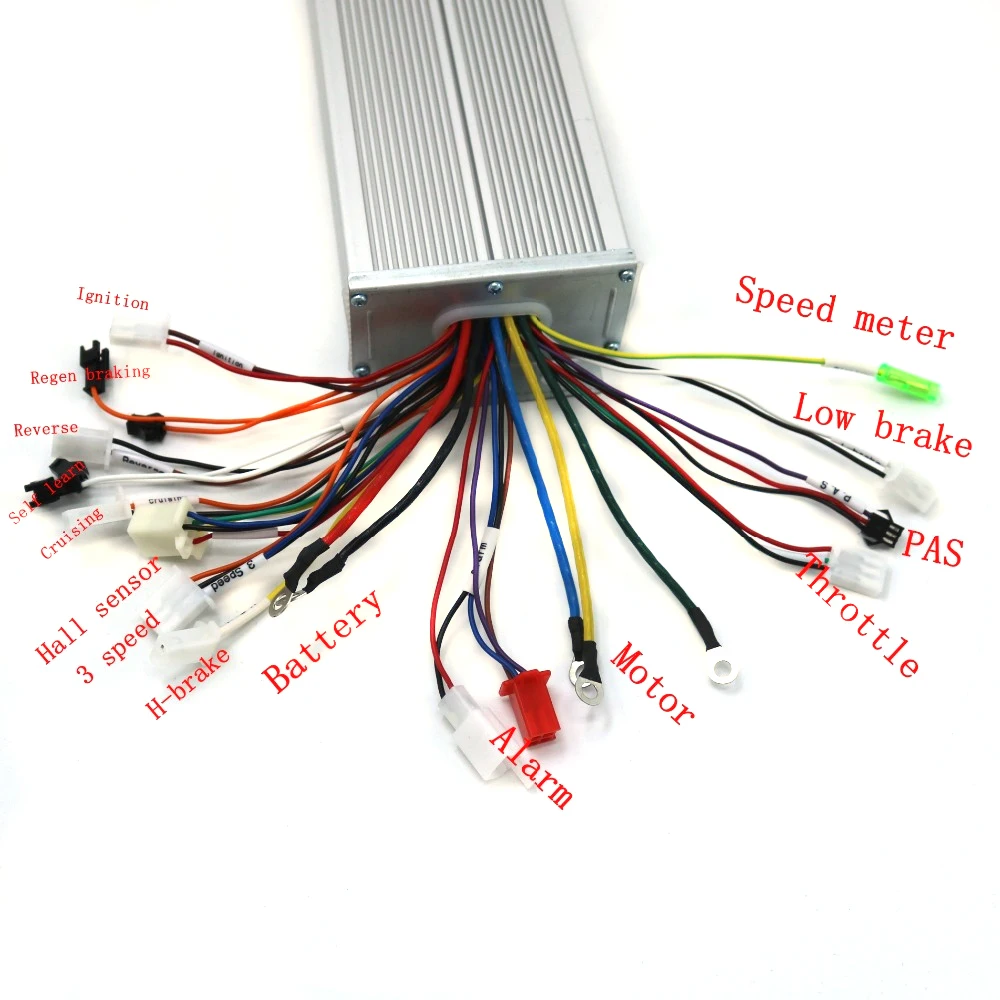 GREENTIME Sensor/Sensorless Dual Mode 84-96V 2000W 50A BLDC Motor Controller E-bike Brushless Speed Controller