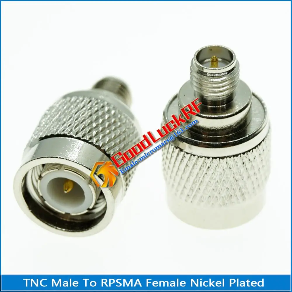 1X Stuks Rp Sma Naar Tnc Connector Socket Rp Sma Vrouwelijke Naar Tnc Stekker Rp Sma-Tnc Nikkel vergulde Straight Coaxiale Rf Adapters