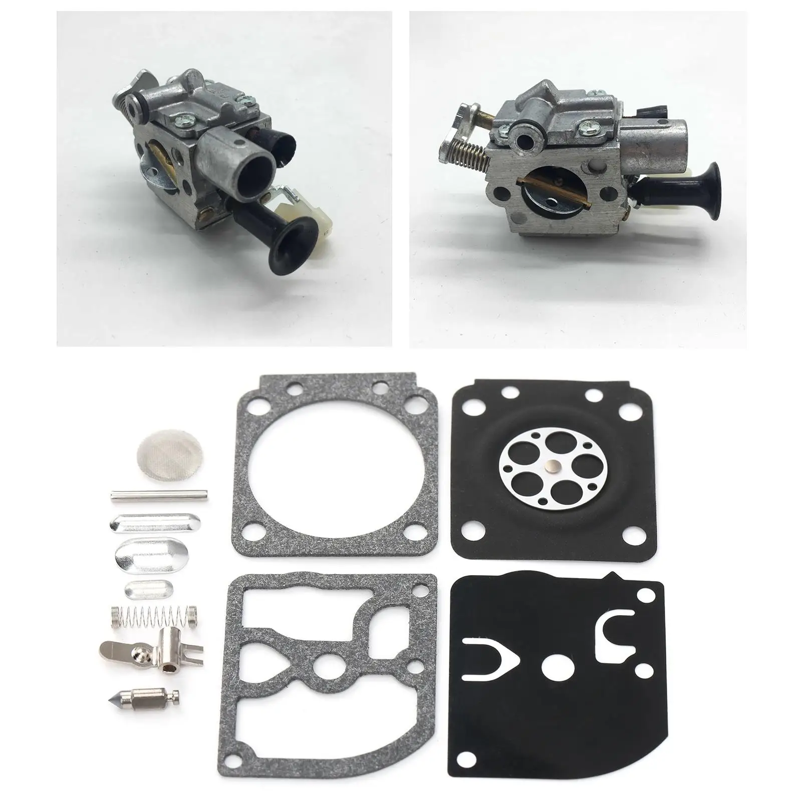 もちろん！ Aliexpress のリスト用に最適化された製品タイトルはこちら:RB85 キャブレター修理キット小型エンジン用 zama C1Q