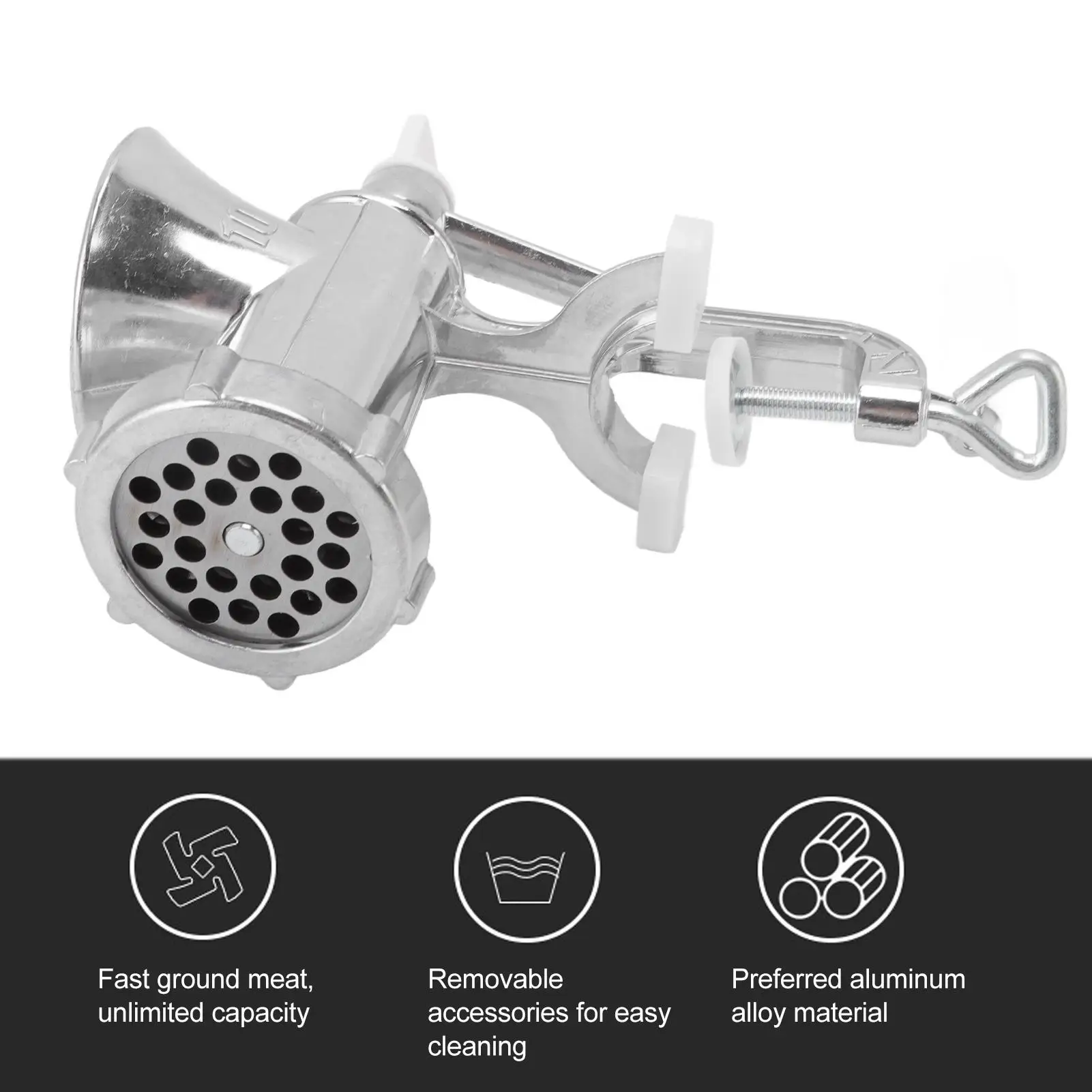 Heavy Duty Aluminum Meat Grinder - Large Sausage Filler, Multifunctional &-Saving for home Use