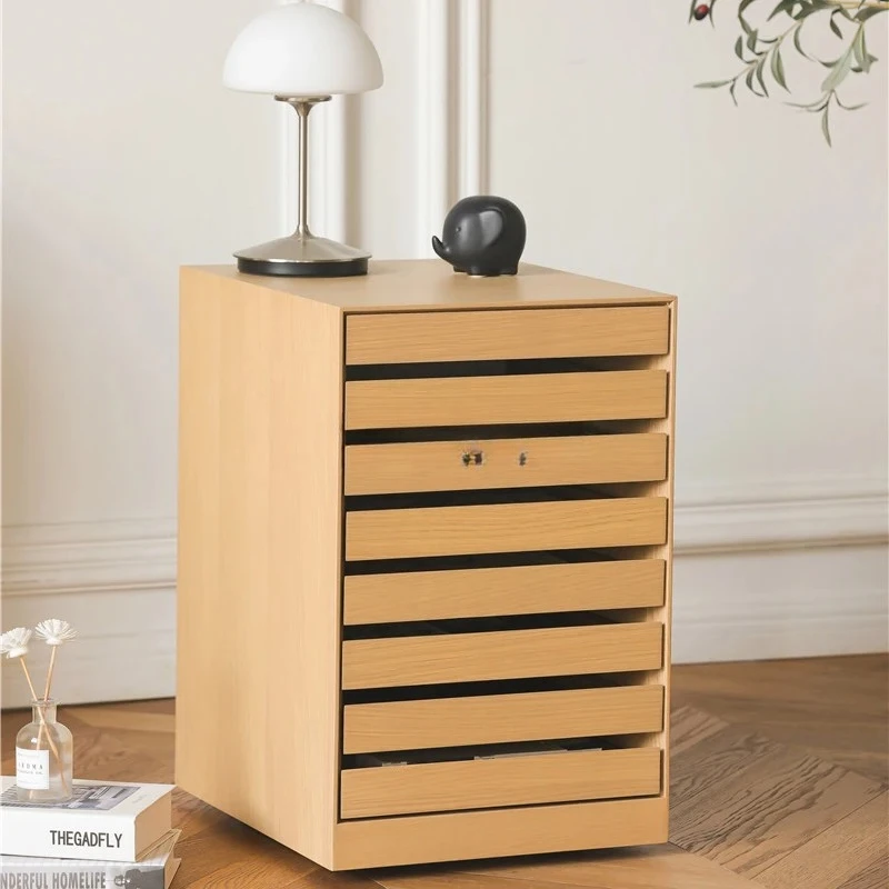 

Italian minimalist solid wood storage cabinet living room bedroom sofa drawer cabinet