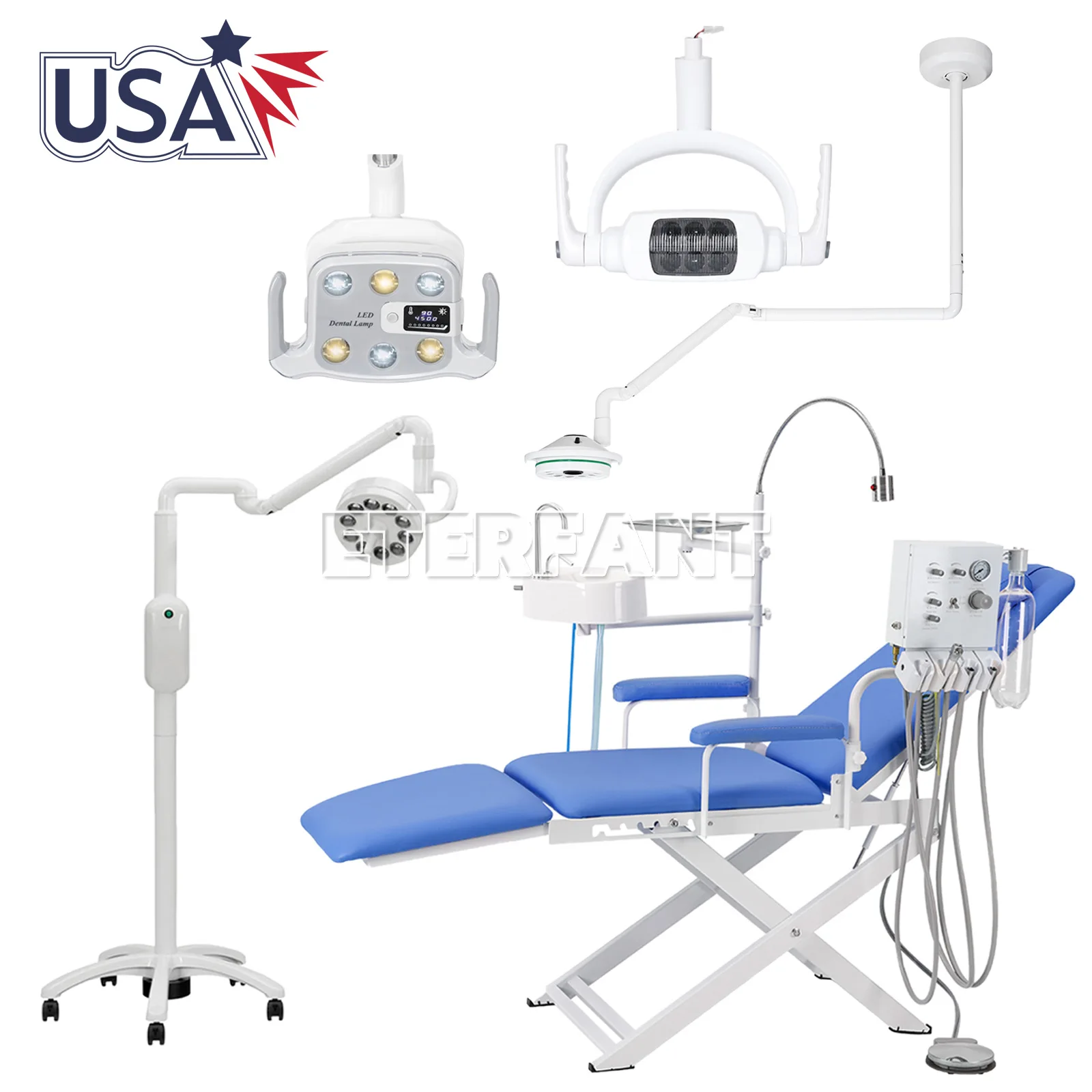 

Dental 8W 6 LED Oral Lamp Light for Chair 26/22mm/9W 6 LED φ22mm Interface/36W Ceiling/55W LED Lamp/Fold Chair+Air Turbine