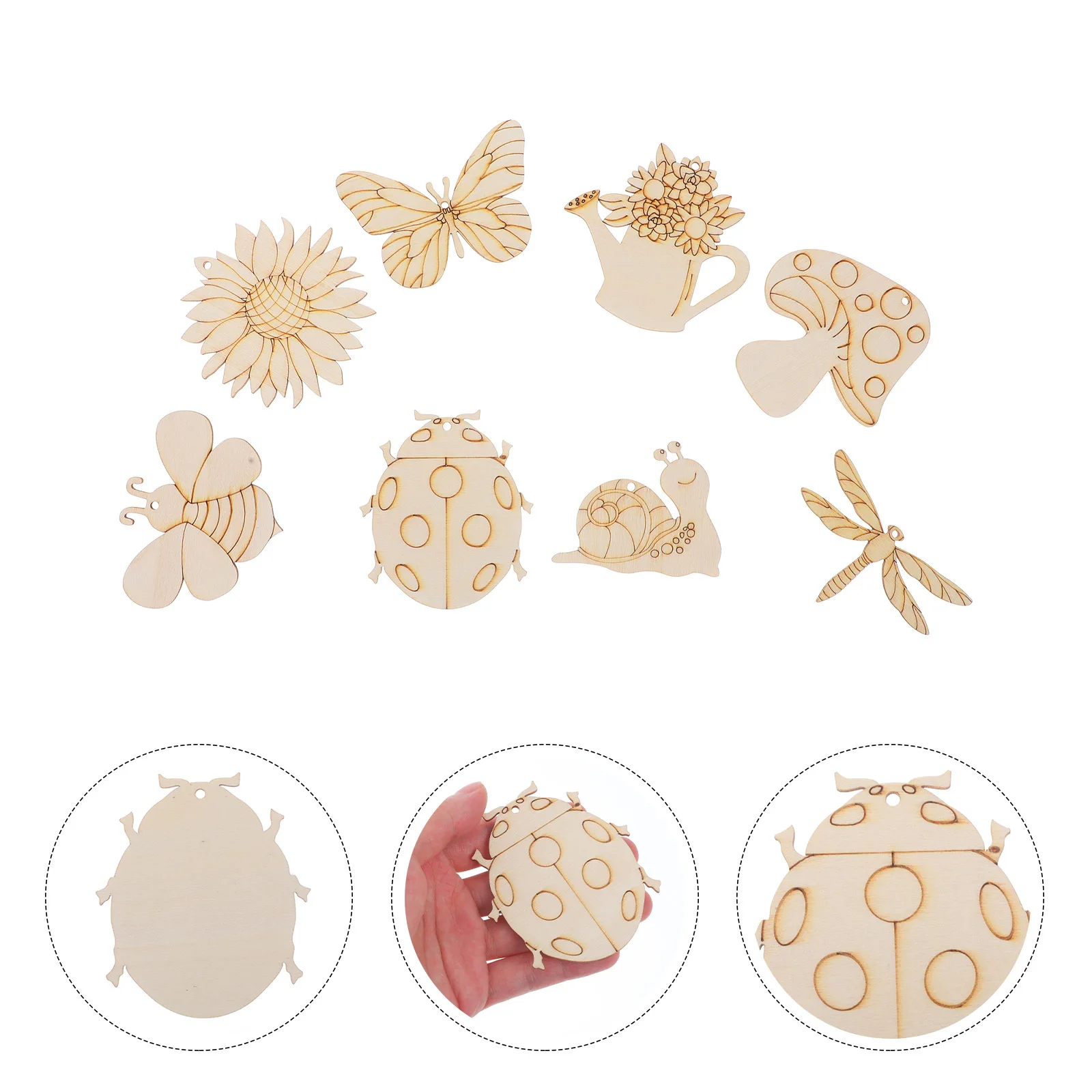 

Unfinished Cutouts Blanks Diy Crafts Slices Graffiti Wooden Ornaments Decorative Chips Wood Craft Supplies Wood Pieces Home
