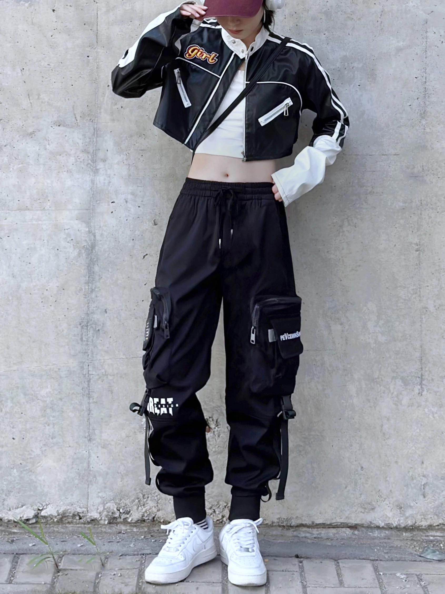 

Новые женские рабочие брюки 2026 года в американском стиле, облегающие, в стиле Harlan, модные, с манжетами, повседневные, из полиэфирного волокна