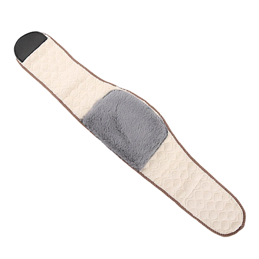 

Thickened Warm Waist Protector Thermal Belt Faux Cashmere Adjustable Closure Autumn Stomach Wrapping Band Soft Polyester