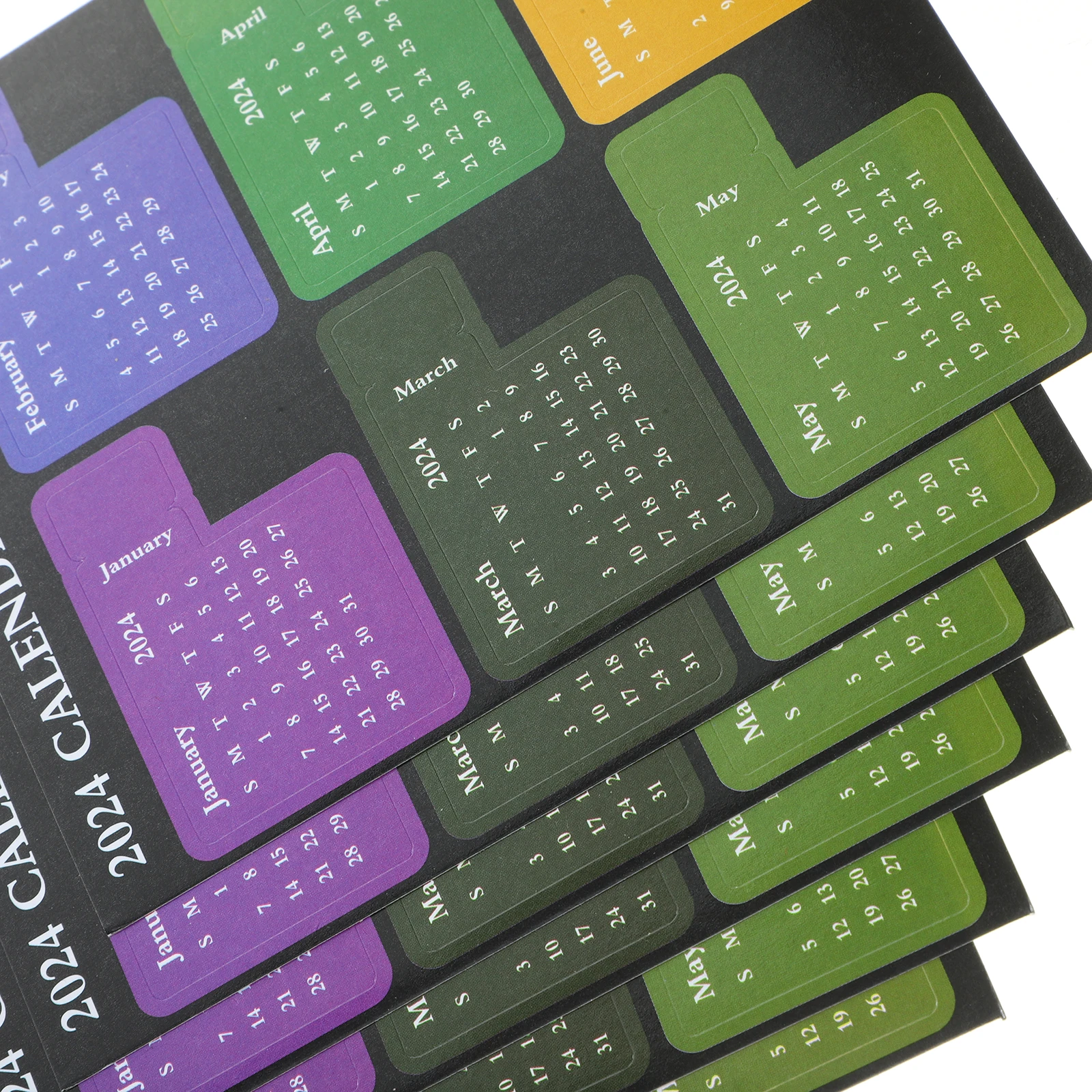 

2024 DIY Colored 12 Sheets 6 Sets Index Tabs Calendar Stickers Monthly Planner Labels Notebooks Schedule Bookmark