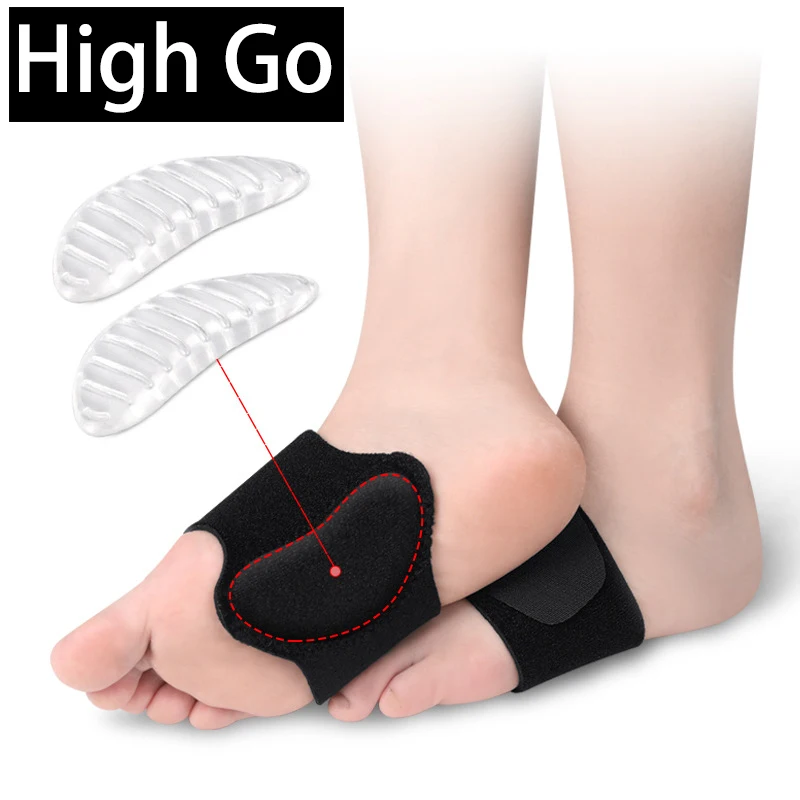 Good 2pcs Compression Arch Support Brace High Quality For Men And Women For Flat Feet High Arches Fallen Arches Heel Fatigue