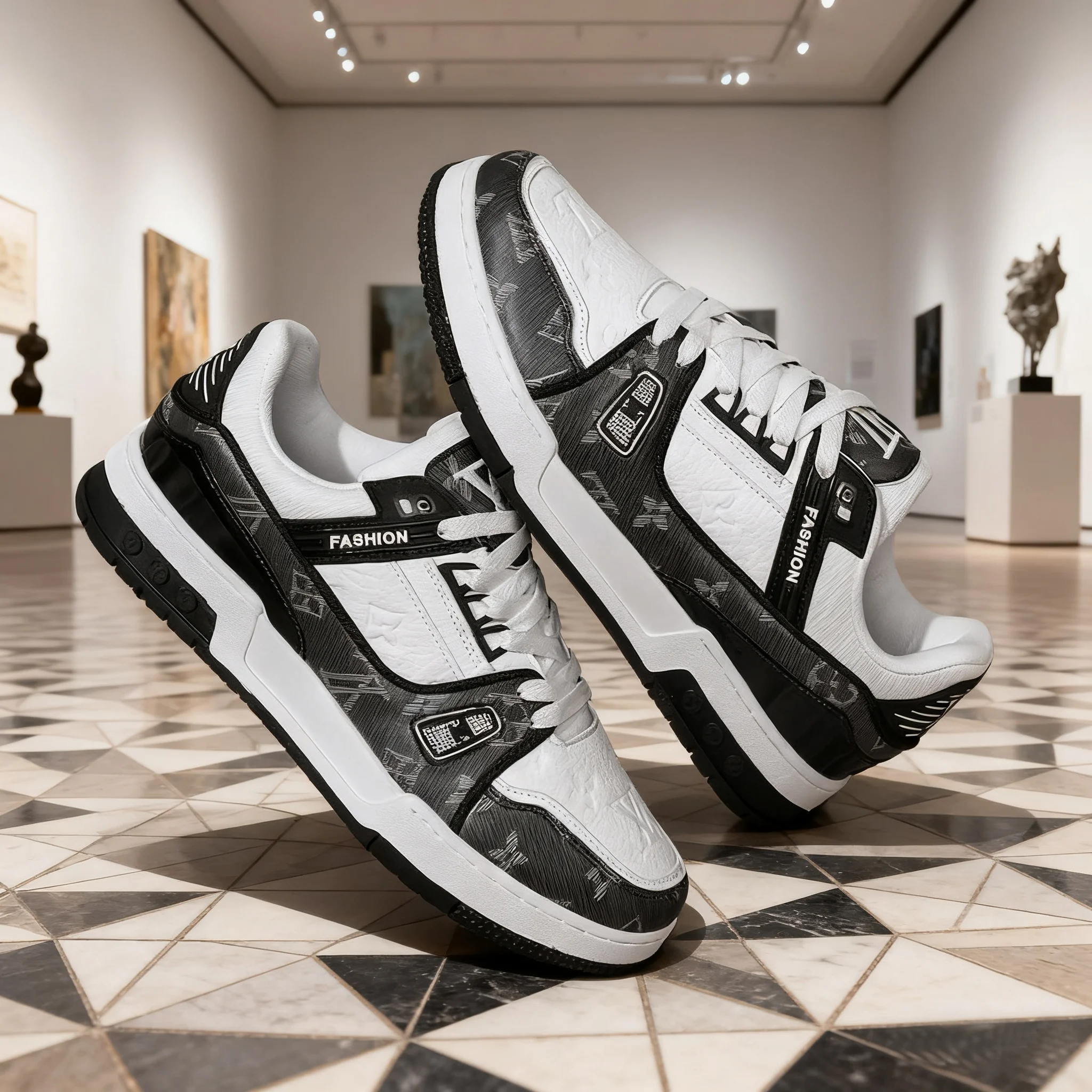 European and American couple sneakers 2025 autumn versatile student sneakers men's casual shoes light luxury LV shoes