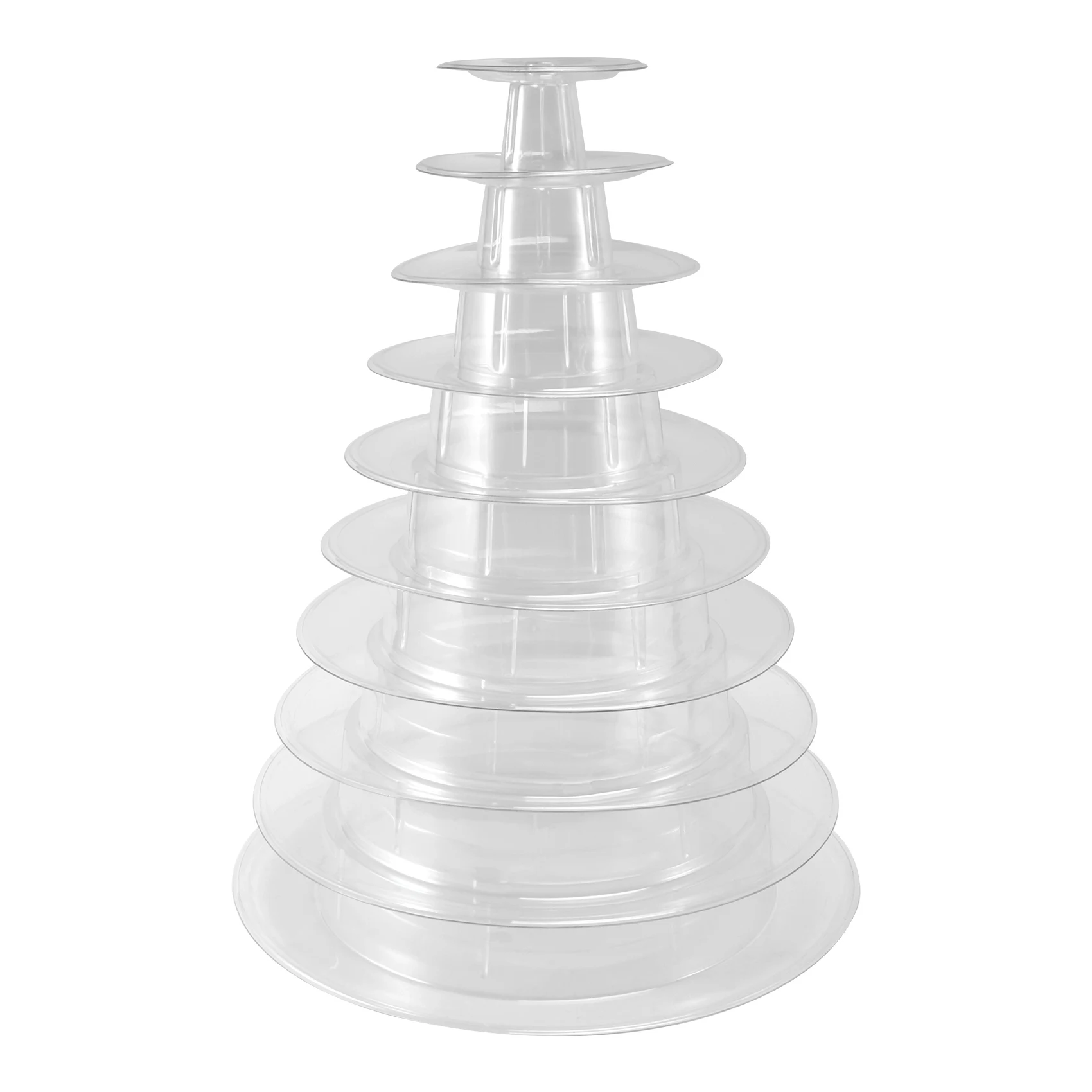 

10 Tier Cupcake Holder Stand,Round Macaron Tower Stand,Clear Cake Display Rack for Wedding Birthday Party Decor