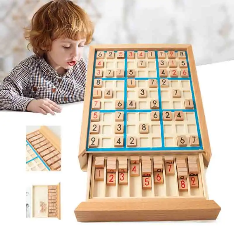 Sudoku Crosswords Montessori Wooden Educational Digits Inference logic Games Latin Square Math Puzzles Number Place Games Toys