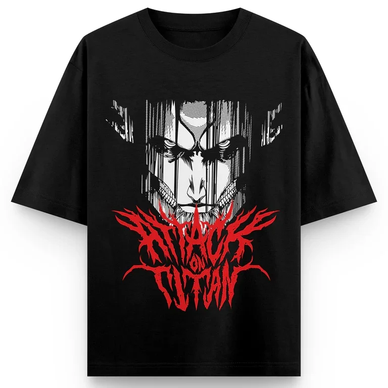 هجوم على تيتان أنيمي مطبوعة القطن الخالص تي شيرت للرجال والنساء Harajuku المتضخم تهوية الصيف قصيرة الأكمام تي شيرت #2