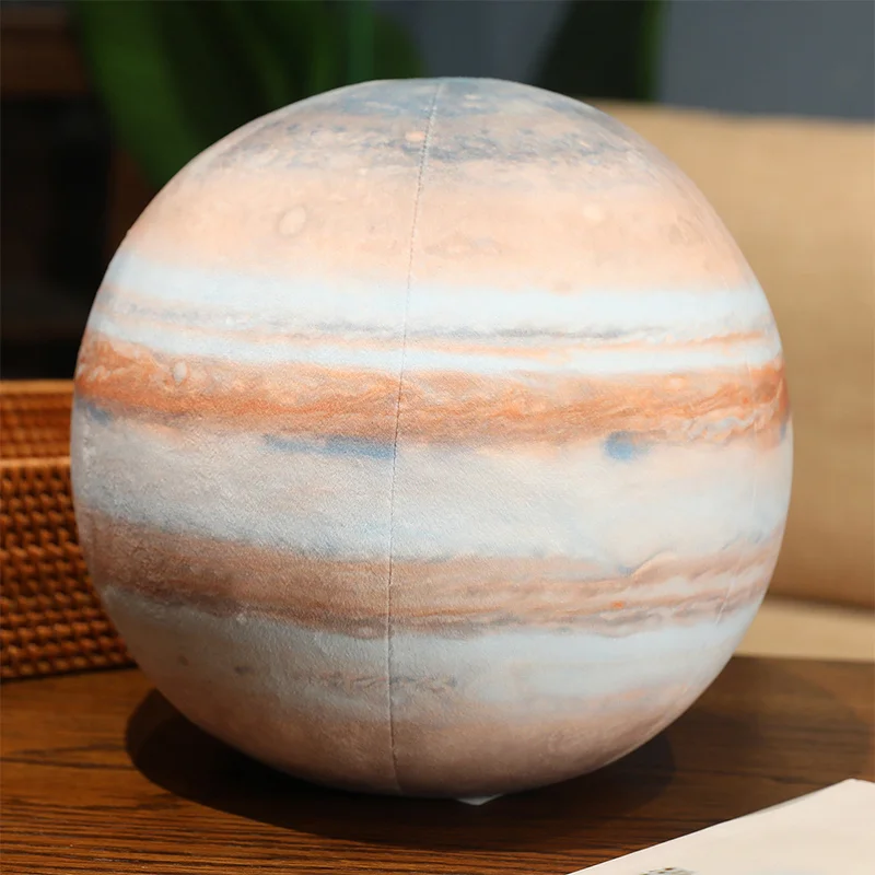 Lifelike Solar System Planet Earth Sun Mars Plush Toy Stuffed Mercury Jupiter Saturn Uranus Neptune Round Ball Throw Pillow image 3