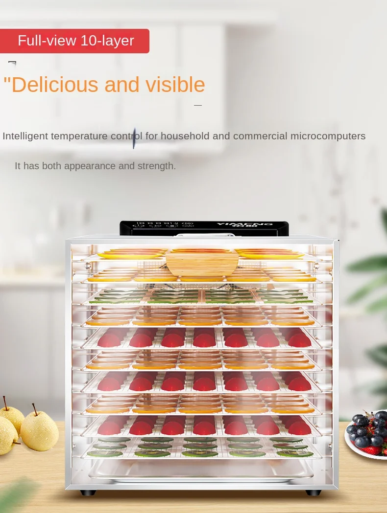 220V UCK Dehydrator for Food, Fruits, Vegetables and Beef, Saves Time and Preserves Nutrition