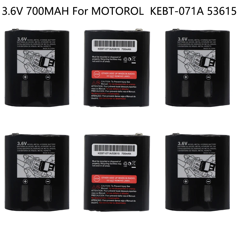 3.6V 700MAH Battery For MOTOROLA EM1000 EM1000R KEBT-071 KEBT-071A KEBT-071-B KEBT-071-C KEBT-071-D 53615 FV300 FV500 HKNN4002