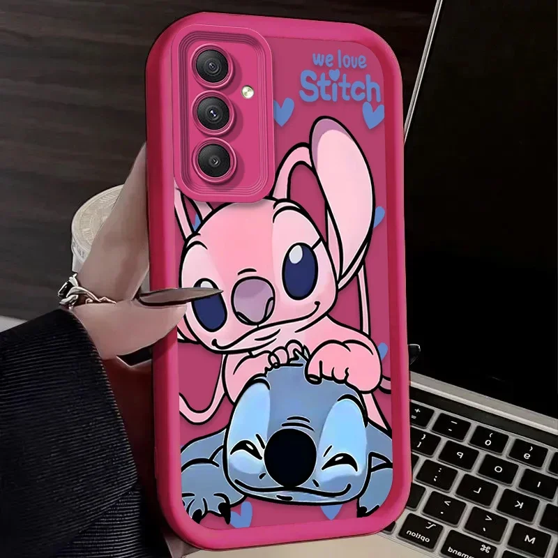 لطيف ديزني غرزة الملاك الحال بالنسبة لسامسونج غالاكسي A52 A05 A05S A54 A34 A24 A14 A53 A33 A23 A13 A52S A32 A22 A12 A71 A51 A31 A50 #5