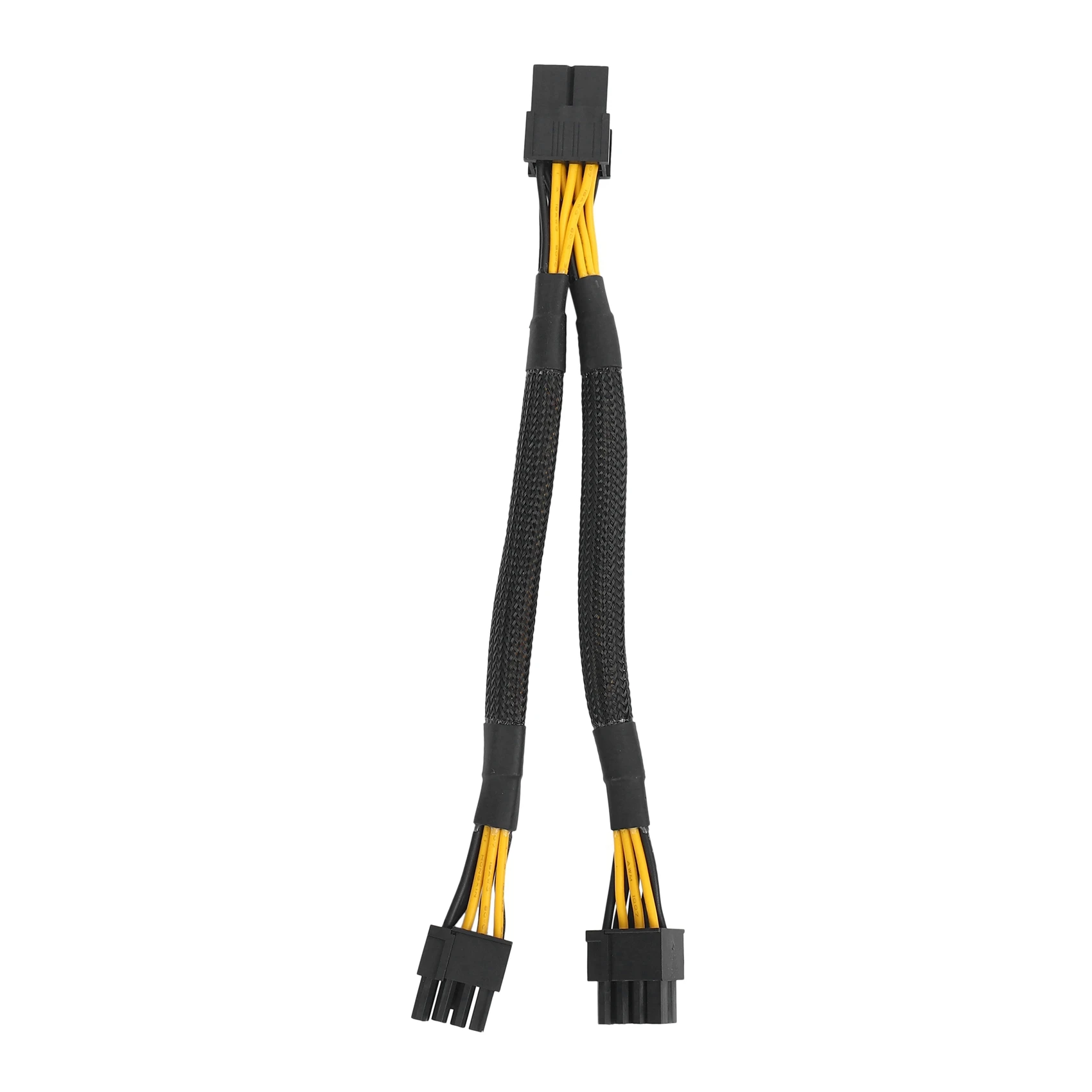 

2PCS GPU Pcie 8 Pin Female To Dual 2X 8 Pin (6+2) Male PCI Express Power Adapter Braided Y-Splitter Extension Cable