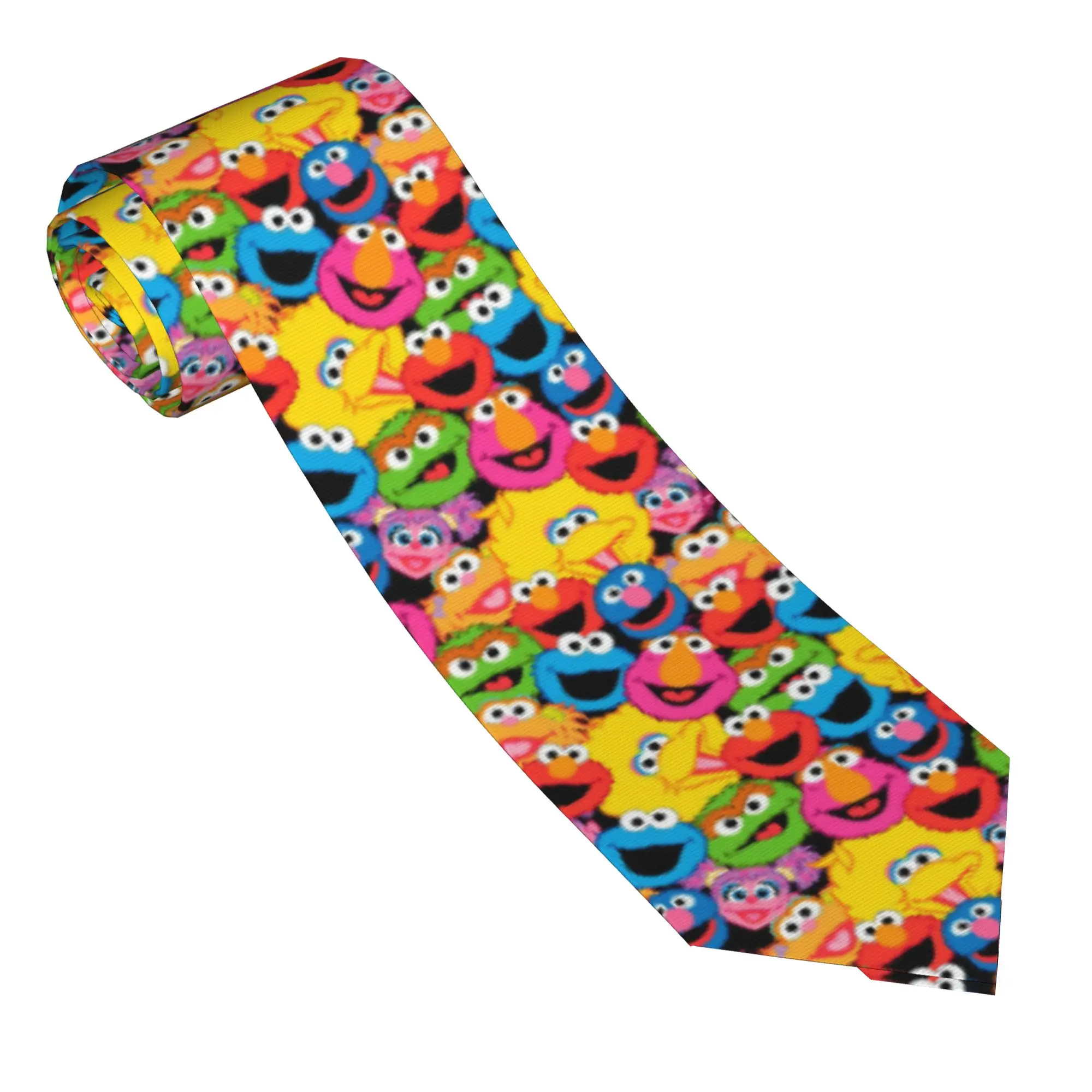 Neckties Elmo Anime Cartoon Men Skinny 8 cm Wide Neck Ties Sesame Street SesameStreet for Mens Suits Accessories Cravat Business