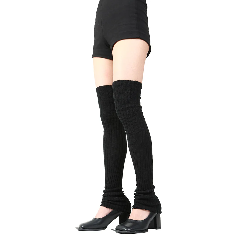 40/60/80cm lange Beinlinge für Frauen y2k Acryl 80er 90er Jahre Mädchen Rippens trick Sport Beinlinge Ballett warme Beine tanzen warme Socken – Detail 9