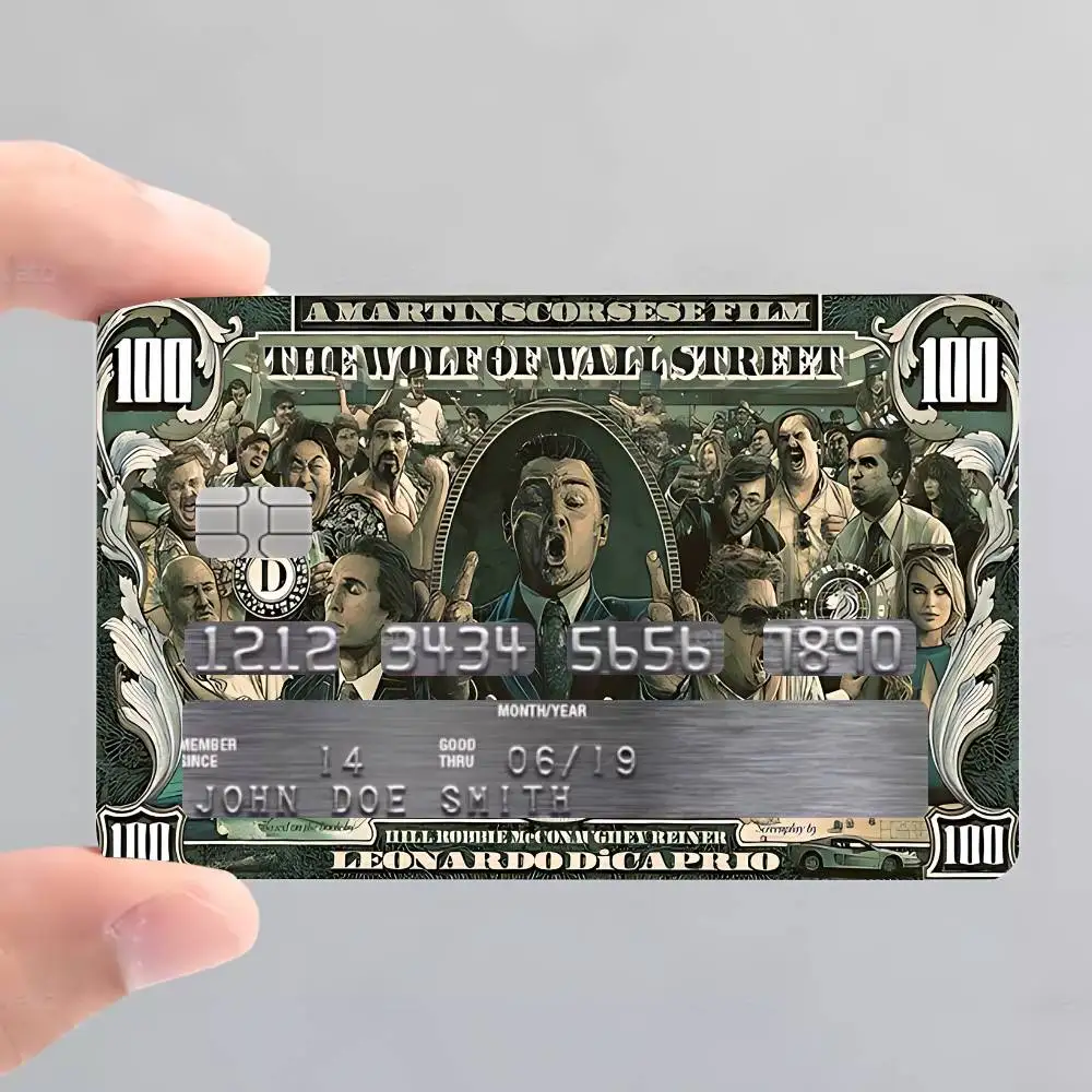 Movie The W-Wolf Of Wall S-Street Film Card Stickers Cartoon Decorative Small Waterproof Chip 4PCS Card Sticker New Anti-Scratch