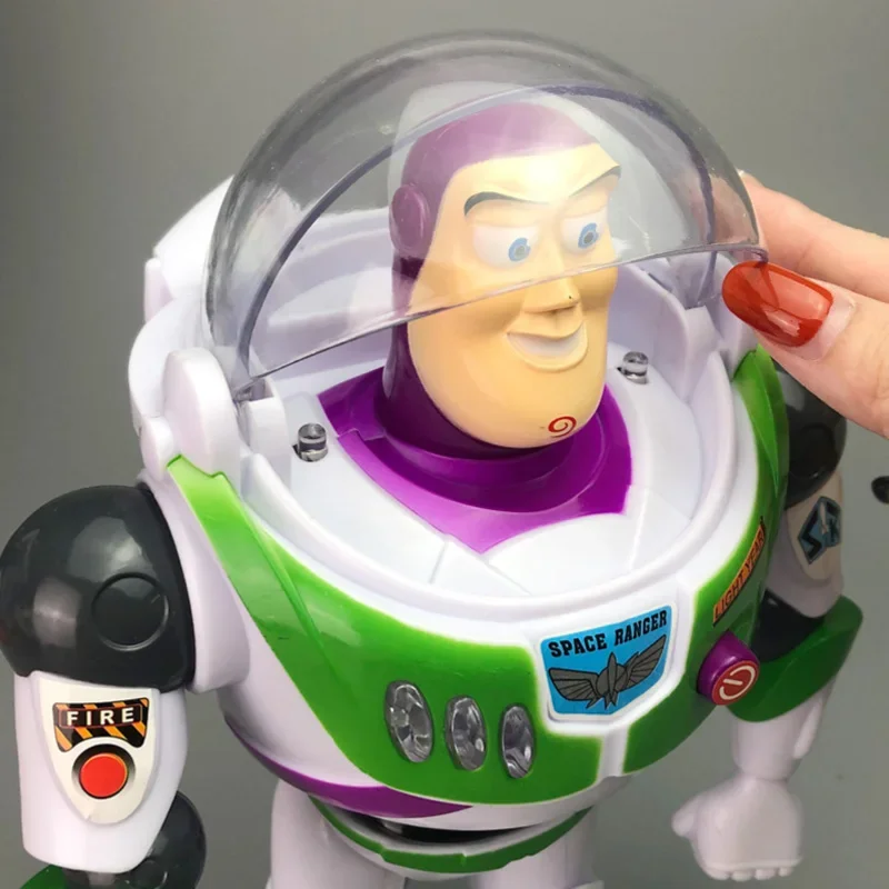 Boneco de Ação Falante Disney Pixar Toy Story 4 Buzz Lightyear 33cm com Corpo de Pano - Modelo Colecionável Limitado - Brinquedo e Presente